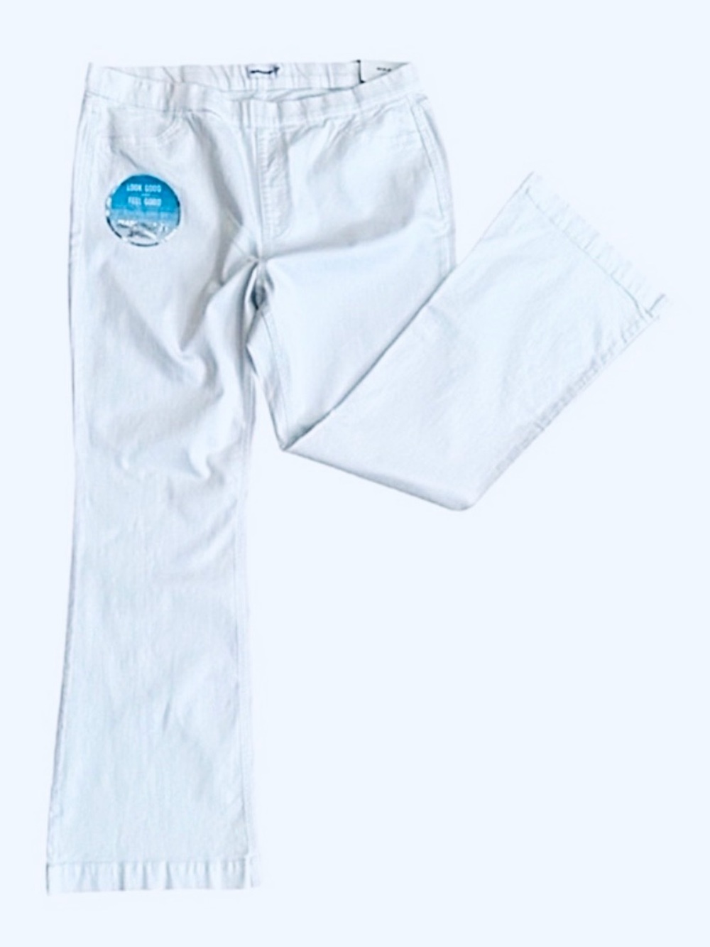 MS CELLO ~ White Deluxe Comfort Stretch Denim Wide Leg Slacks size 3X